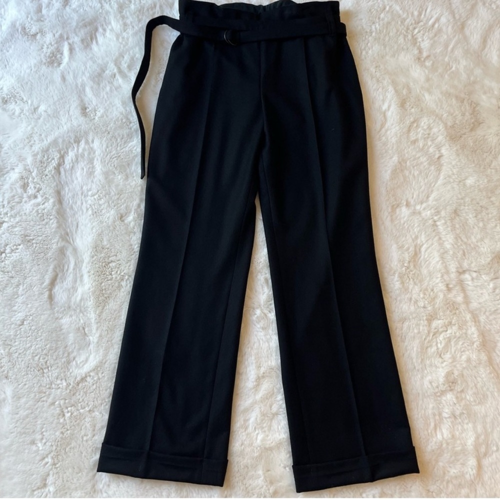 Akris Punto Black Wool High-Waisted Pants Size 10